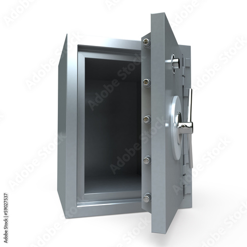 Illustration: Open empty safe Open empty safe