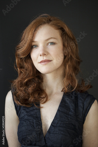 Photo: Young Woman with Beautiful Blue Eyes and Red Hair Young Woman with Beautiful Blue Eyes and Red Hair