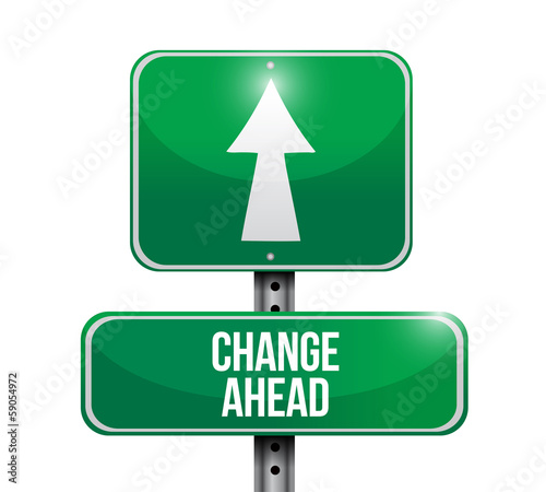 Illustration: change ahead road sign illustration design change ahead road sign illustration design