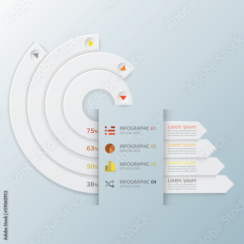 Vector: Modern Curve Circle Infographic Design Template Modern Curve Circle Infographic Design Template