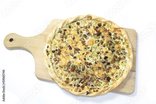 Photo: tarte flambée aux champignons tarte flambée aux champignons