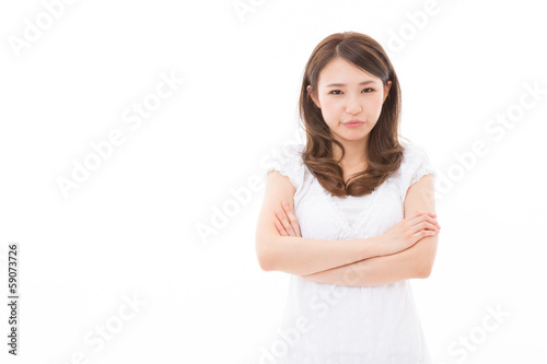 Photo: 若い女性 怒る 若い女性 怒る