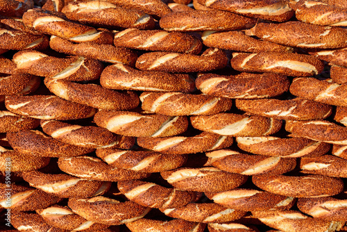 Photo: Simit, Traditional Turkish Fastfood Simit, Traditional Turkish Fastfood