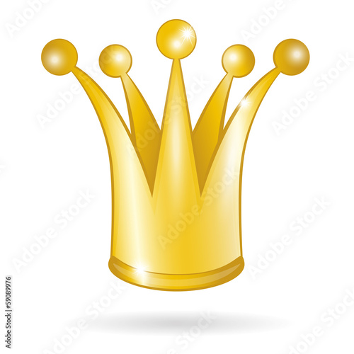 Vector: Gold princess crown isolated on a white background Gold princess crown isolated on a white background