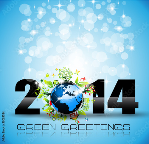 Vector: 2014 New Year Colorful Background 2014 New Year Colorful Background