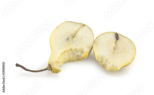 Photo: Bitten pear slices Bitten pear slices