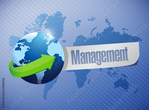 Illustration: globe management sign illustration design globe management sign illustration design