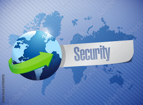 Illustration: globe security sign illustration design globe security sign illustration design