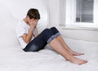 Sad Young Man on the Bed Sad Young Man on the Bed