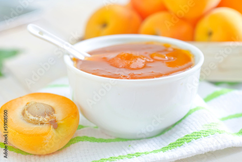 Photo: jam and apricot jam and apricot