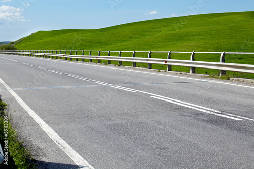 Photo: asphalt road in Tuscany Italy asphalt road in Tuscany Italy