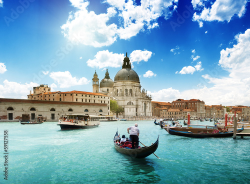 Photo: Grand Canal and Basilica Santa Maria della Salute, Venice, Italy Grand Canal and Basilica Santa Maria della Salute, Venice, Italy