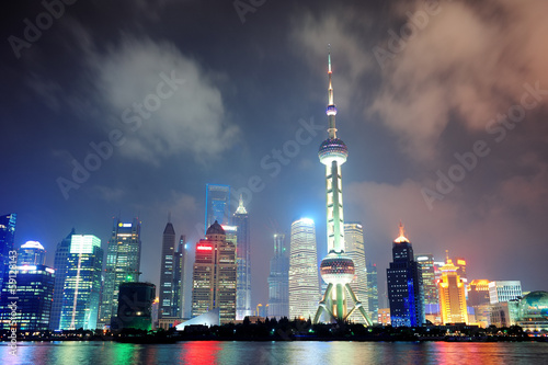Photo: Shanghai skyline at night Shanghai skyline at night