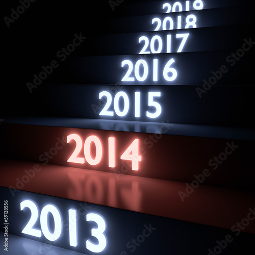 Illustration: leuchtende Stufen 2014 leuchtende Stufen 2014