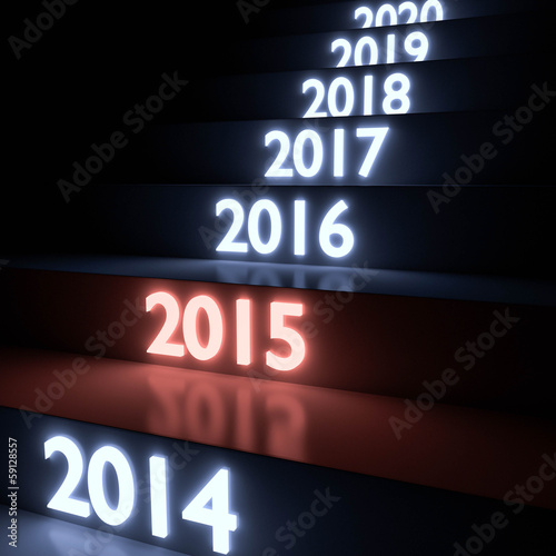 Illustration: leuchtende Stufen 2015 leuchtende Stufen 2015