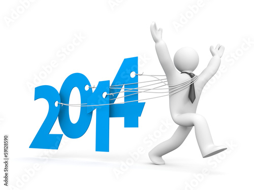Illustration: Run to new year Run to new year