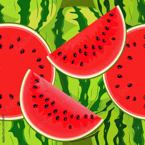 Vector: Seamless texture of juicy watermelon Seamless texture of juicy watermelon