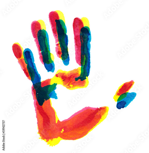 Illustration: hand print hand print