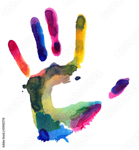 Illustration: hand print hand print