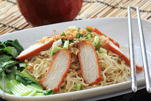 Photo: BBQ Pork with Egg Noodle BBQ Pork with Egg Noodle