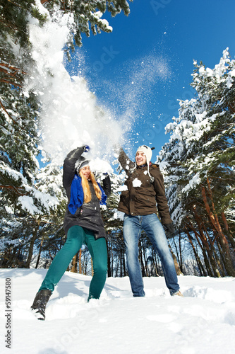 Photo: Young couple in winter Young couple in winter