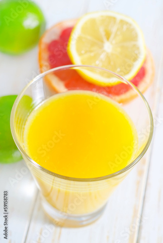 Photo: juice with fruit juice with fruit