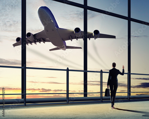 Photo: Businesswoman at airport Businesswoman at airport