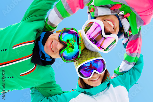 Photo: frieds on ski resort frieds on ski resort