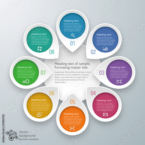 Vector: Infographics Vector Background 8-Step Process Infographics Vector Background 8-Step Process
