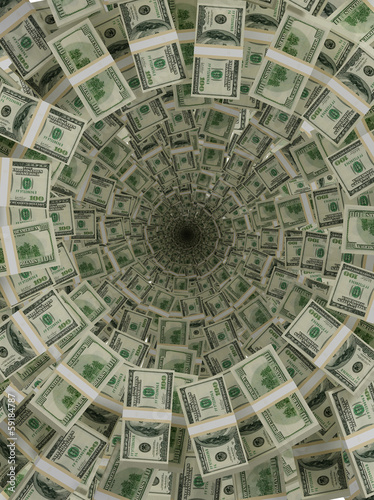 Illustration: dollar flow in black hole dollar flow in black hole