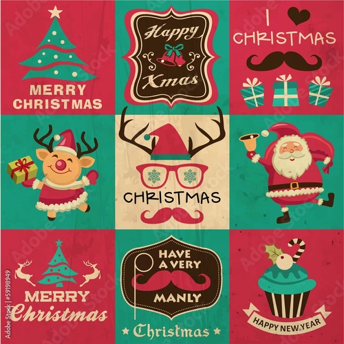 Vector: hristmas symbols, icons and hipster elements vector collection hristmas symbols, icons and hipster elements vector collection