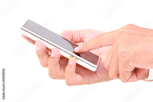 Photo: Using smartphone Using smartphone