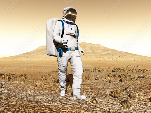 Illustration: Explorador en Marte Explorador en Marte
