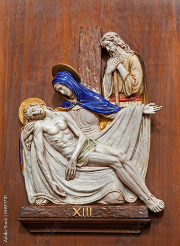 Photo: Verona - Pieta - ceramic coss way - Nicholas church Verona - Pieta - ceramic coss way - Nicholas church