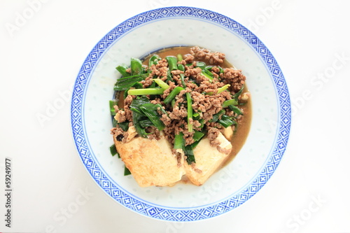 Photo: chinese food, mince pork and tofu stir fried chinese food, mince pork and tofu stir fried