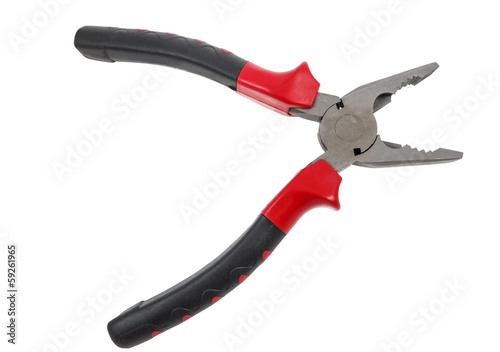 Photo: pliers red and black color pliers red and black color