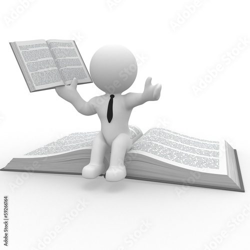Illustration: Mr. Smart Guy liebt Bücher Mr. Smart Guy liebt Bücher