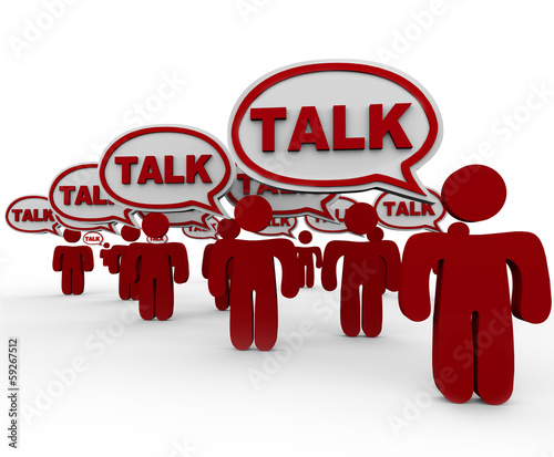 Illustration: Talk People Customers Crowd Talking Sharing Communication Talk People Customers Crowd Talking Sharing Communication