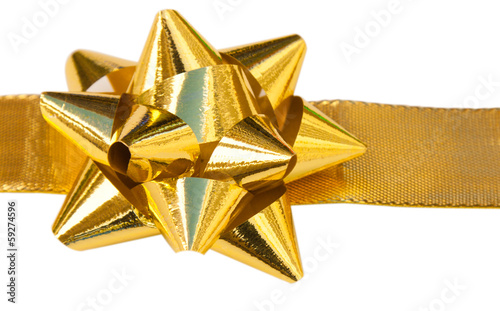 Photo: noeud doré décoration cadeau noeud doré décoration cadeau