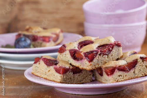 Photo: Spelt zucchini cake with plums Spelt zucchini cake with plums