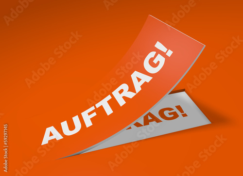 Illustration: 3D Etikett Orange - Auftrag 3D Etikett Orange - Auftrag