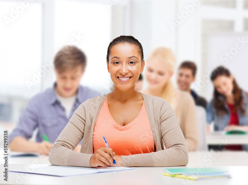 Photo: international student studying in college international student studying in college