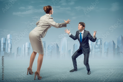 Photo: two businessmen fighting as sumoist two businessmen fighting as sumoist
