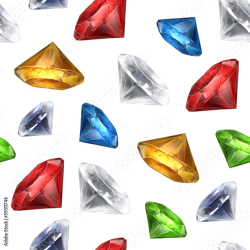 Vector: Gems seamless background, vector Gems seamless background, vector