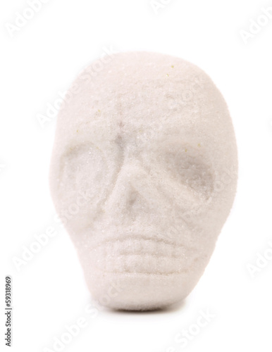 Photo: Piece sugar in form of skull. Piece sugar in form of skull.