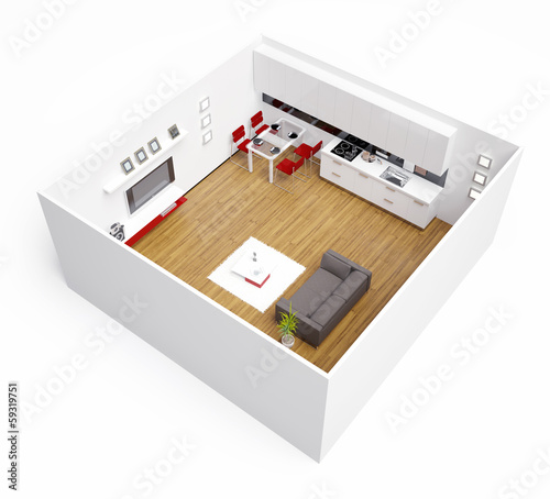Illustration: modern interior modern interior