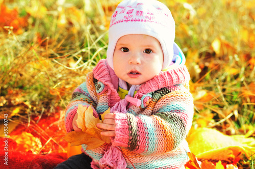 Photo: baby in fall time baby in fall time
