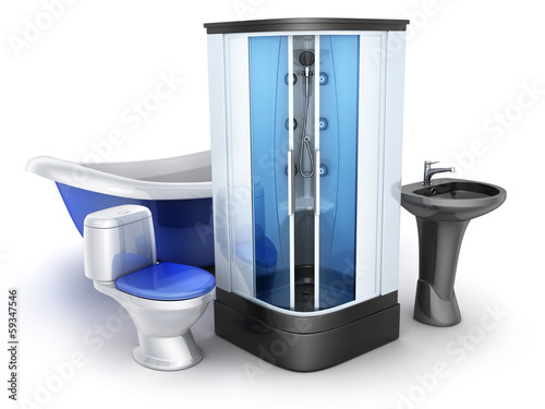 Illustration: Moden bathroom equipment Moden bathroom equipment