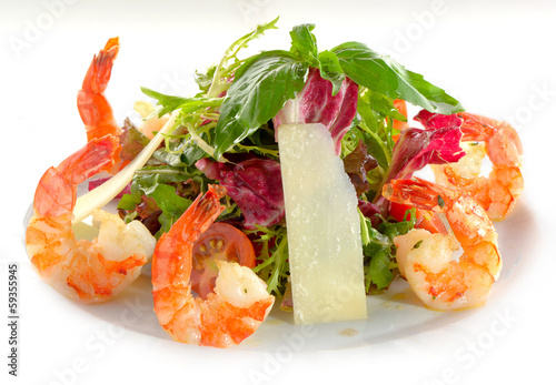 Photo: Frash salad with shrimp Frash salad with shrimp