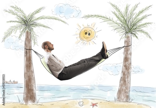 Photo: Success and relax of a businessman Success and relax of a businessman